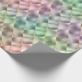 Rainbow Golden Mermaid Scales Pattern Holiday Geschenkpapier (Ecke)