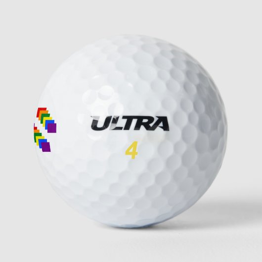 Rainbow Golf Balls Golfball (Logo)