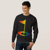 Rainbow Golf Flag Funny Golfspielen Pride Rainbow Sweatshirt (Vorne ganz)