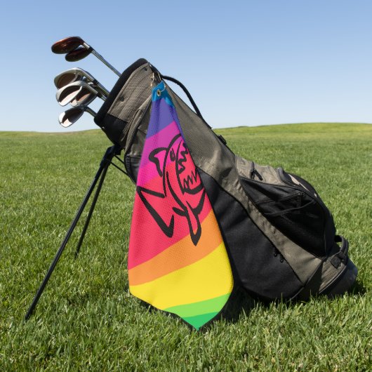 Rainbow Golfhandtuch (Gras)