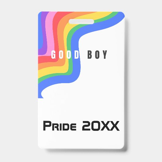 Rainbow Good Boy - Party ID Abzeichen, VIP Ausweis (Front)