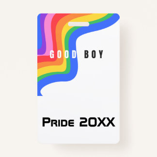 Rainbow Good Boy - Party ID Abzeichen, VIP Ausweis