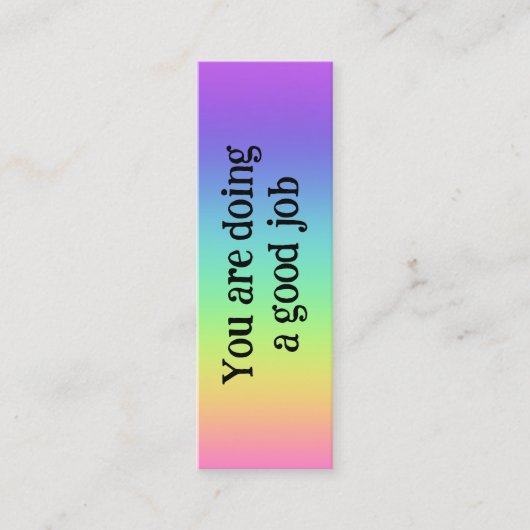 Rainbow Good Job Förderung Mini Visitenkarte (Vorderseite)