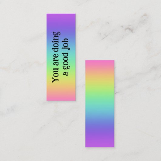 Rainbow Good Job Förderung Mini Visitenkarte (Vorne/Hinten)