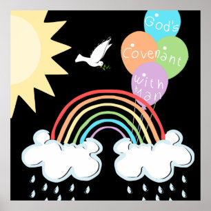 Rainbow Gottes Bündnis mit dem Menschen   Sonnenbl Poster