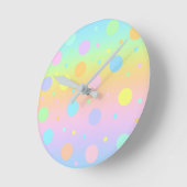 Rainbow Gradient and dots Runde Wanduhr (Winkel)