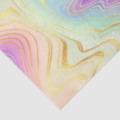 Rainbow Gradient and Gold Foil Strata Seidenpapier (Detail)