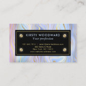 Rainbow Gradient and Gold Foil Strata Visitenkarte (Rückseite)