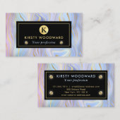 Rainbow Gradient and Gold Foil Strata Visitenkarte (Vorne/Hinten)