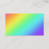 Rainbow Gradient and Lila Business Cards Visitenkarte (Rückseite)