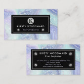 Rainbow Gradient and Silver Foil Strata Visitenkarte (Vorne/Hinten)