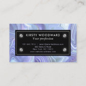 Rainbow Gradient and Silver Foil Strata Visitenkarte (Rückseite)
