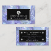 Rainbow Gradient and Silver Foil Strata Visitenkarte (Vorne/Hinten)