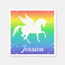 Rainbow Gradient and Unicoron Silhouette with Star