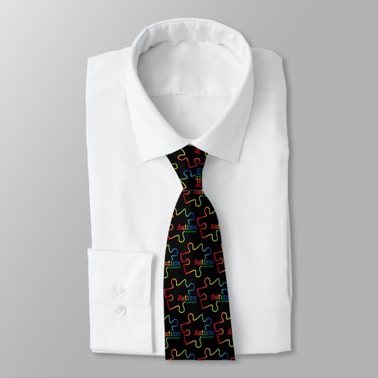 Rainbow Gradient Autism Awareness Ties Krawatte (Gebunden)