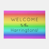 Rainbow Gradient benutzerdefinierte Texttürmatten Fußmatte (Vorderseite)