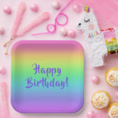 Rainbow Gradient Birthday Teller (Party)