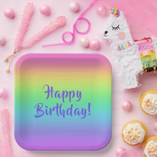 Rainbow Gradient Birthday Teller (Party)