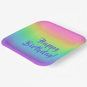 Rainbow Gradient Birthday Teller (Gewinkelt)