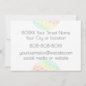 Rainbow Gradient Blume of Life Einladung (Rückseite)