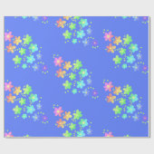 Rainbow Gradient Blume Wrapping Paper Geschenkpapier (Flach)