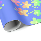 Rainbow Gradient Blume Wrapping Paper Geschenkpapier (Rolleneckpunkt)