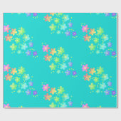 Rainbow Gradient Blume Wrapping Paper Geschenkpapier (Flach)