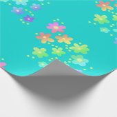 Rainbow Gradient Blume Wrapping Paper Geschenkpapier (Ecke)