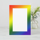 Rainbow Gradient Border Invasion Einladung (Stehend Vorderseite)