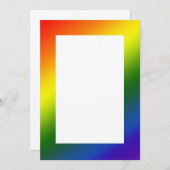 Rainbow Gradient Border Invasion Einladung (Vorne/Hinten)