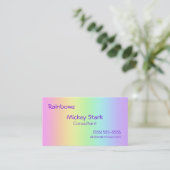 Rainbow Gradient Business Cards Visitenkarte (Stehend Vorderseite)