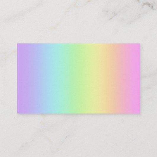 Rainbow Gradient Business Cards Visitenkarte (Rückseite)