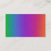 Rainbow Gradient Business Cards Visitenkarte (Rückseite)