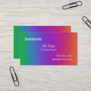 Rainbow Gradient Business Cards Visitenkarte
