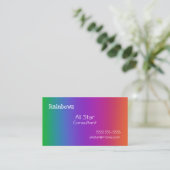 Rainbow Gradient Business Cards Visitenkarte (Stehend Vorderseite)