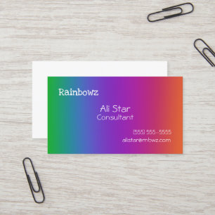 Rainbow Gradient Business Cards Visitenkarte