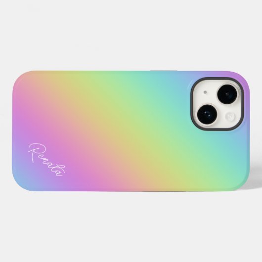 Rainbow Gradient Case-Mate iPhone Hülle (Rückseite (Horizontal))