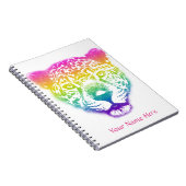 Rainbow Gradient Cheetah Face Personalisiert Notizblock (Rechte Seite)