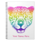 Rainbow Gradient Cheetah Face Personalisiert Notizblock (Vorderseite)
