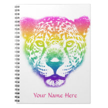 Rainbow Gradient Cheetah Face Personalisiert