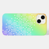 Rainbow Gradient Circles and Dots Case-Mate iPhone Hülle (Rückseite (Horizontal))