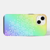 Rainbow Gradient Circles and Dots iPhone Hülle (Rückseite (Horizontal))