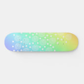 Rainbow Gradient Circles and Dots Skateboard (Horizontal)
