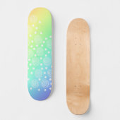 Rainbow Gradient Circles and Dots Skateboard (Vorderseite)