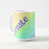 Rainbow Gradient Create Coffee Tasse (Vorderseite Links)