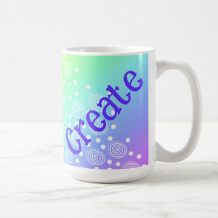 Rainbow Gradient Create Coffee Tasse