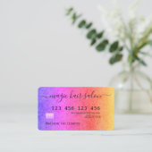 Rainbow gradient credit card style  visitenkarte (Stehend Vorderseite)