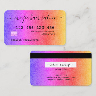 Rainbow gradient credit card style  visitenkarte