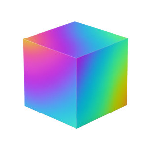 Rainbow Gradient Cube Würfel