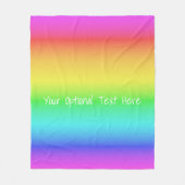 Rainbow Gradient Custom Vlies Decks Fleecedecke (Vorderseite)